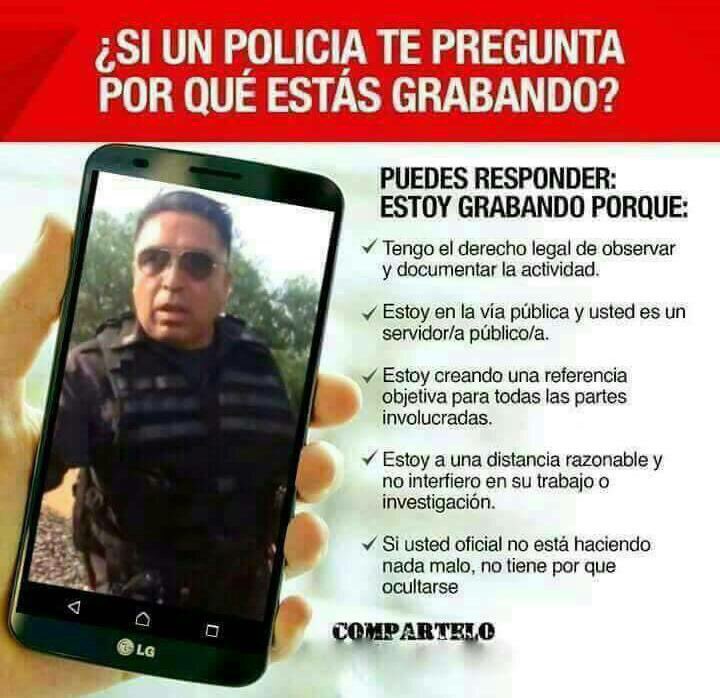 Leonardo_Padron's tweet photo. Si un policía o guardia te pregunta ¿por qué estás grabando? Estos son los argumentos. 👇 https://t.co/bs3X6FbYKQ