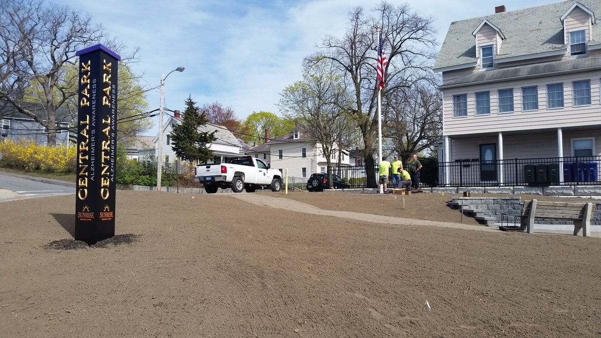 pjmacdonald1's tweet image. Thanks to the great Leominster city team putting the Alzheimer&apos;s awareness garden together @DeanJMazzarella   @alzassociation