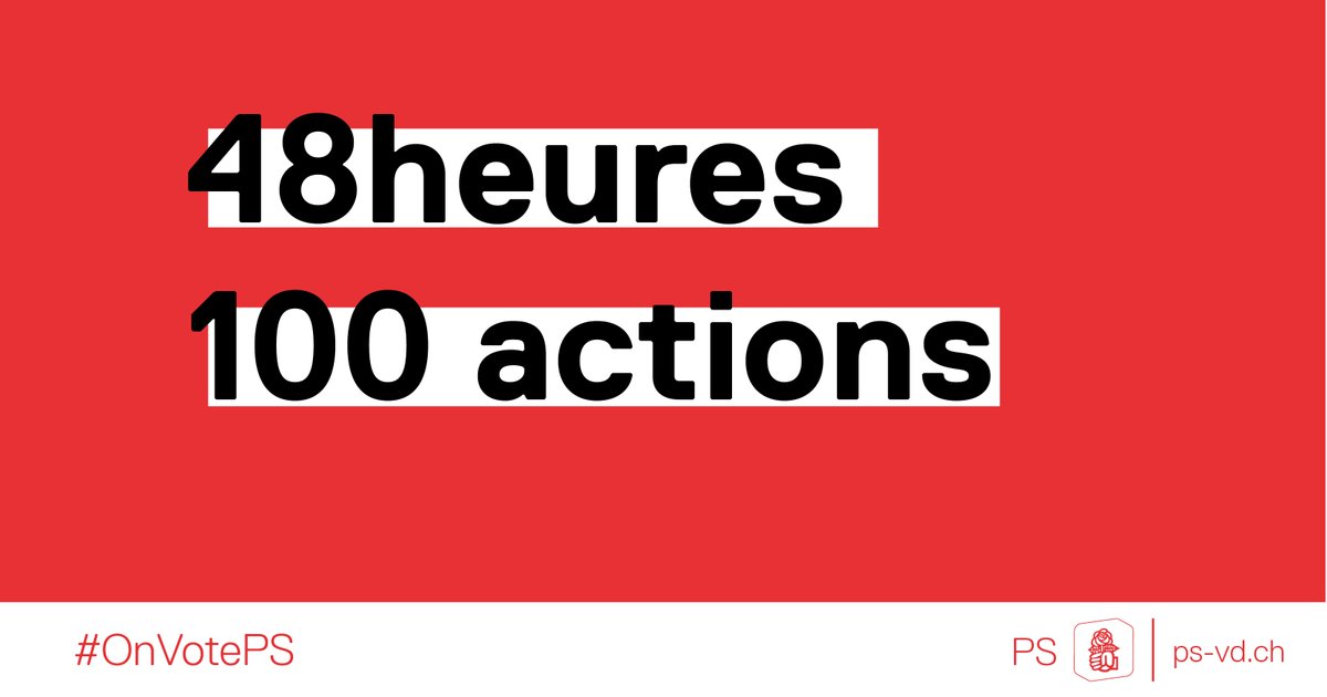 psvaud's tweet photo. 🚨 Le PS lance l'#action48h ! 🚨
Ce sont plus de 100 actions qui se tiendront dans le canton de mercredi à vendredi ! Le but 👉🏻 mobiliser ! https://t.co/0lkB42R5qD