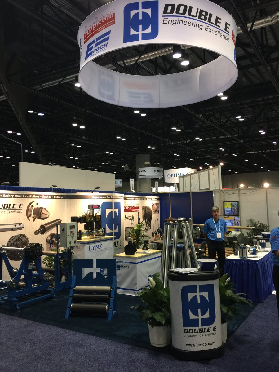 DoubleECompany's tweet photo. We are set up and ready to go! Come visit Double E at booth 711 at the @ICEUSAEXPO in Orlando, FL. #ICEUSA #DoubleE #AppletonMFG https://t.co/Wq8xjdFukh