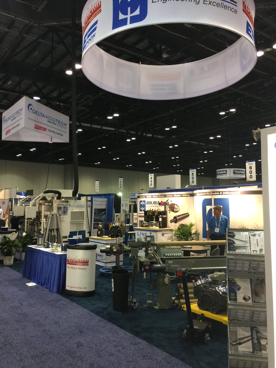 DoubleECompany's tweet photo. We are set up and ready to go! Come visit Double E at booth 711 at the @ICEUSAEXPO in Orlando, FL. #ICEUSA #DoubleE #AppletonMFG https://t.co/Wq8xjdFukh