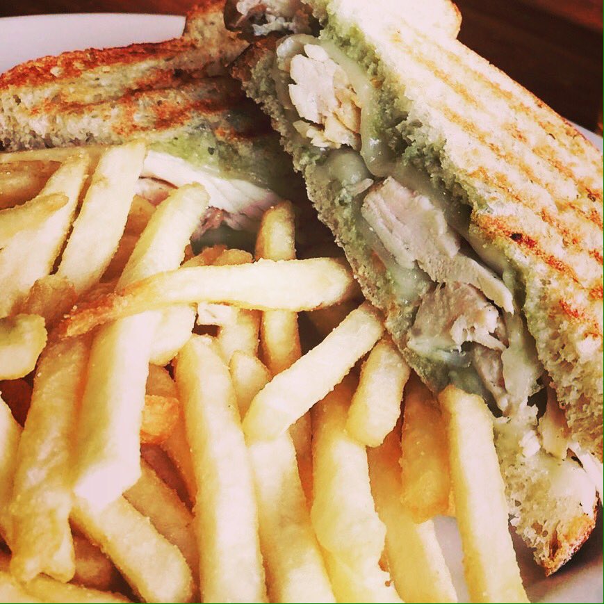 JacksonsBham's tweet photo. It's a Rio Panini kind of day. A tasty pressed sandwich filled w/ grilled chicken, cheese & avo @JacksonsBham @ironcitydeliver #bhamlunch https://t.co/LamgSzPPsP