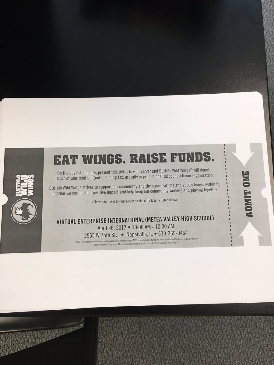 Remember to go to Buffalo Wild Wings on 75th street TOMORROW to support VEI (Show this picture to server) 🍗 <a href="/mvneverending/">Never Ending VEI</a> <a href="/VEIApollo/">Apollo</a>