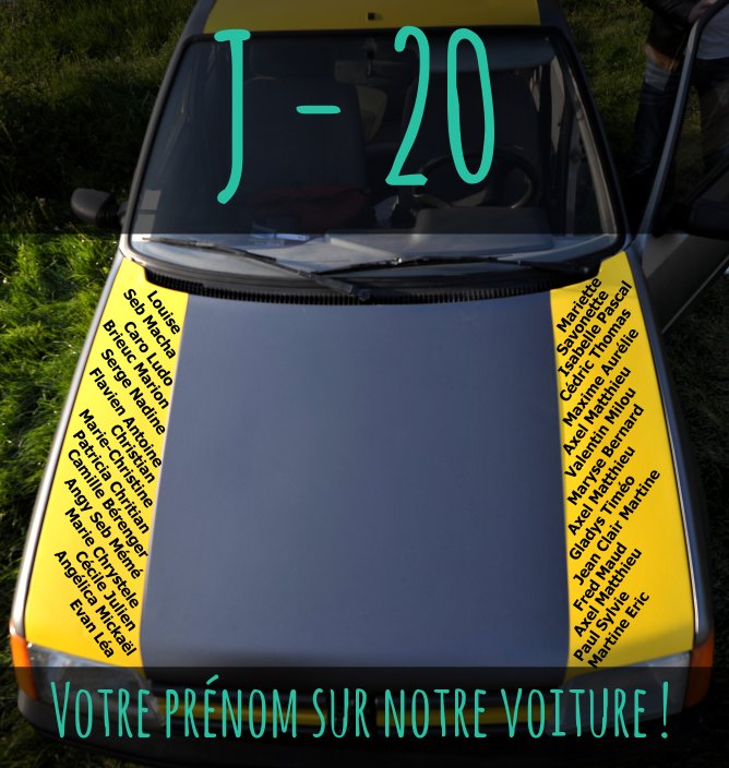 HumanRaid2017's tweet image. J-20 avant le lancement de la créa graphique. Pour ceux qui le souhaitent: 1 don = 1 prénom + une carte postale. human-raid.com