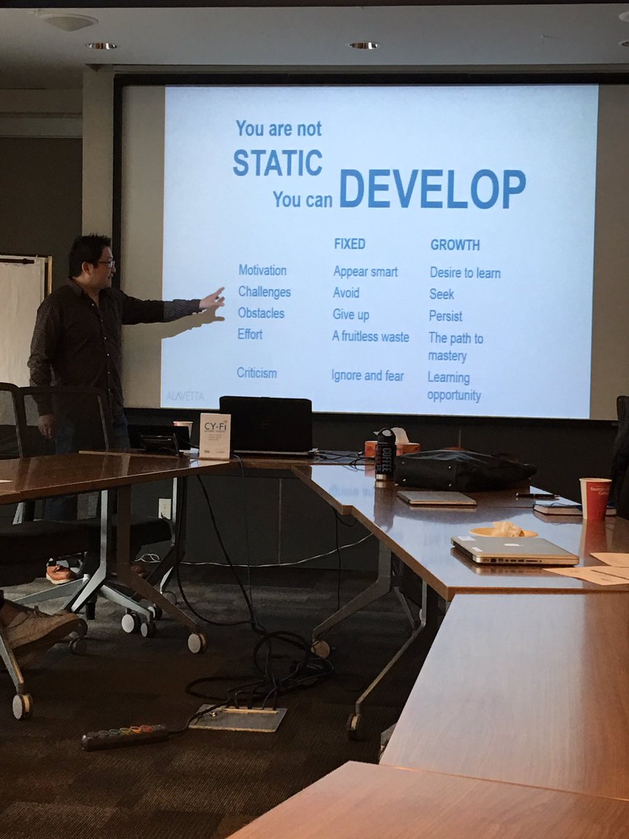 yomo65's tweet image. You are not static-- you can DEVELOP with Evan Hu @learningstem #stemlearninglab #yycbe #cbeshift