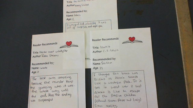 MersthamLibrary's tweet photo. Great book reviews from some Teen readers. Have you read these books? #mersthamlibrary, #murdermostunladylike, #narnia, #lemonysnickert https://t.co/p8Rvg9Rfts
