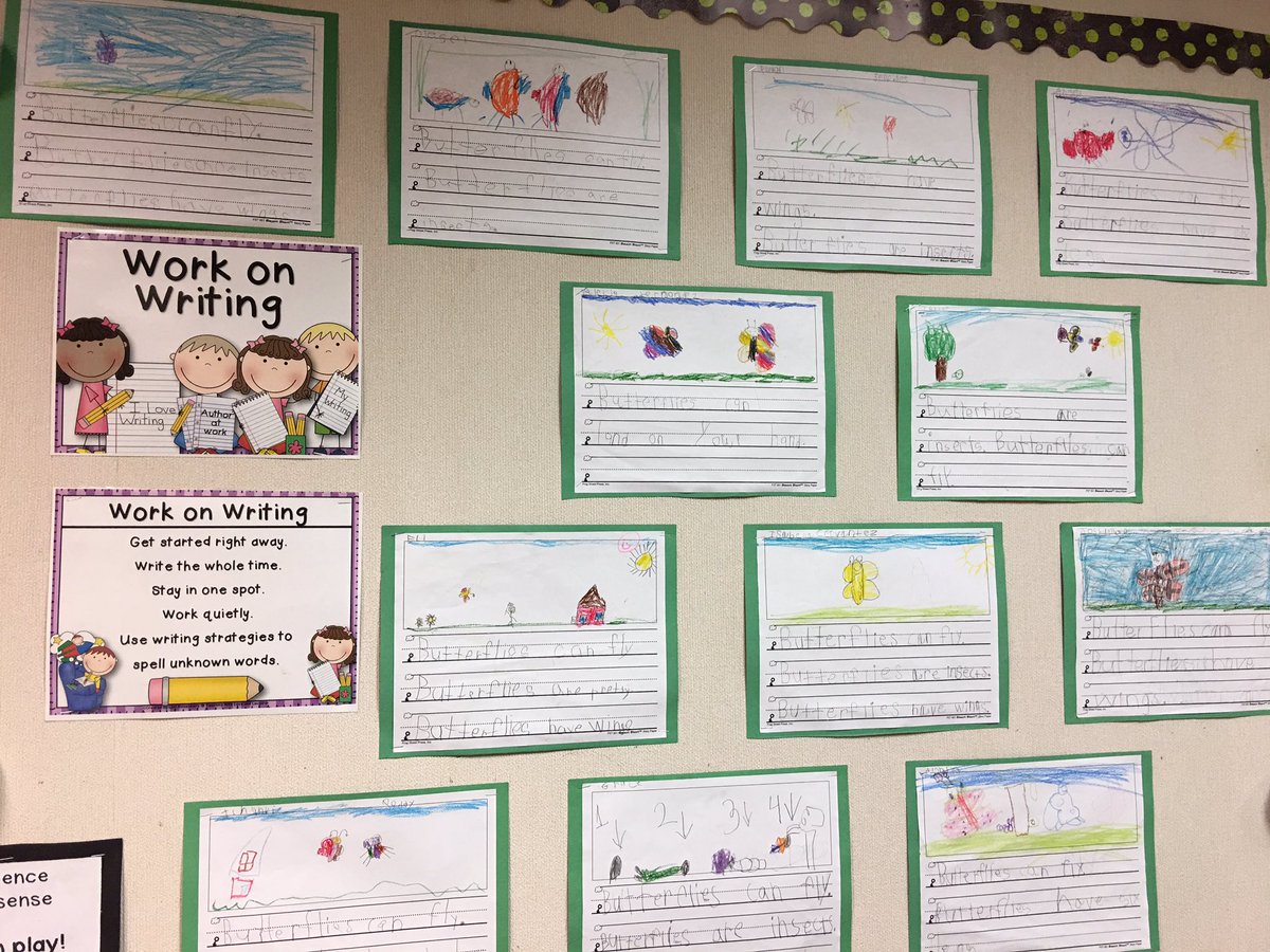 DrSonal_EDU's tweet photo. Kindergarten writing #ideas #organization #wordchoice #voice #sentencefluency #conventions #presentation #romogrows @TRChoff https://t.co/GOQv2rDATo