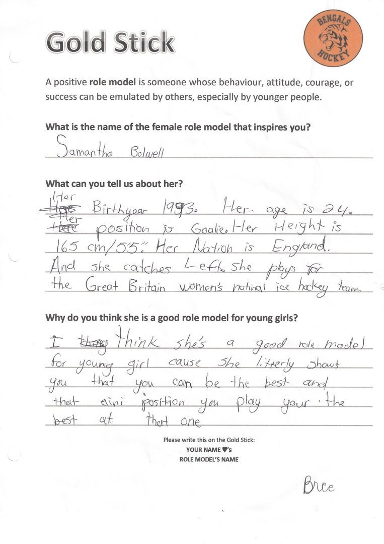 <a href="/ManthaBolwell/">Samantha Bolwell</a> Here is Bree's role model report on you! Thought you would like to see it!