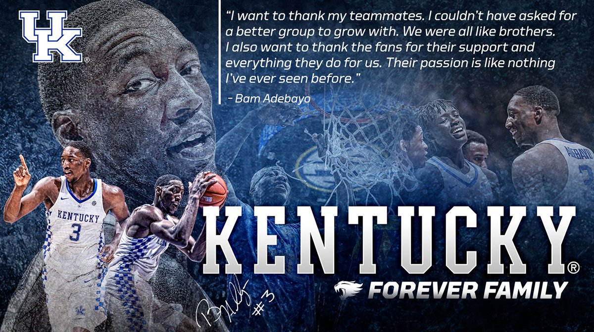 KentuckyMBB's tweet image. .@Bam1of1 announced he intends to sign with an agent and remain in the NBA Draft. 

➡️ bit.ly/2phH7gn