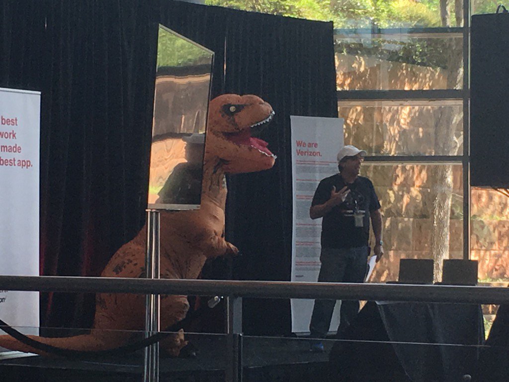 devsecops's tweet image. thinking this poor dinosaur might get pummeled on stage this morning... #crushingdinosaurs #DevOpsVZ