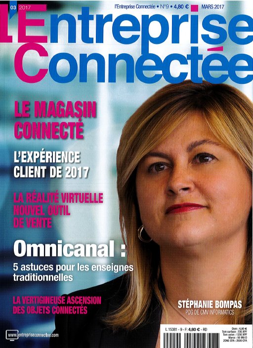 BFCnum's tweet photo. "La transformation digitale du point de vente", Stéphanie Bompas PDG de @cmv_informatics en une de l'Entreprise Connectée de ce trimestre👏 https://t.co/eXHMVGPsog
