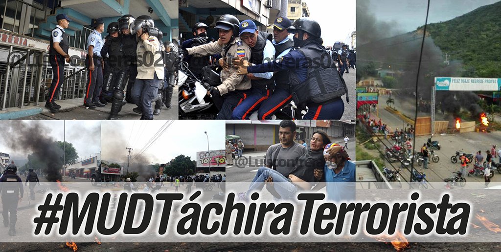 williamcamachol's tweet photo. Mientras la #MudTachiraTerrorista atenta contra el pueblo!. #VielmaMorsConstruyePaz liberando al Táchira del terrorismo, Paramilitar. https://t.co/7Mri9y0F7J