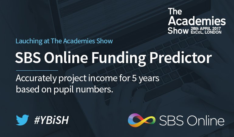 SBS_Updates's tweet photo. Launching @ #AcademiesLDN17 - Funding Predictor for school budget management https://t.co/GeyC0J8QiN …
#YBiSH @Academies_Show https://t.co/IMSRSs5PLU