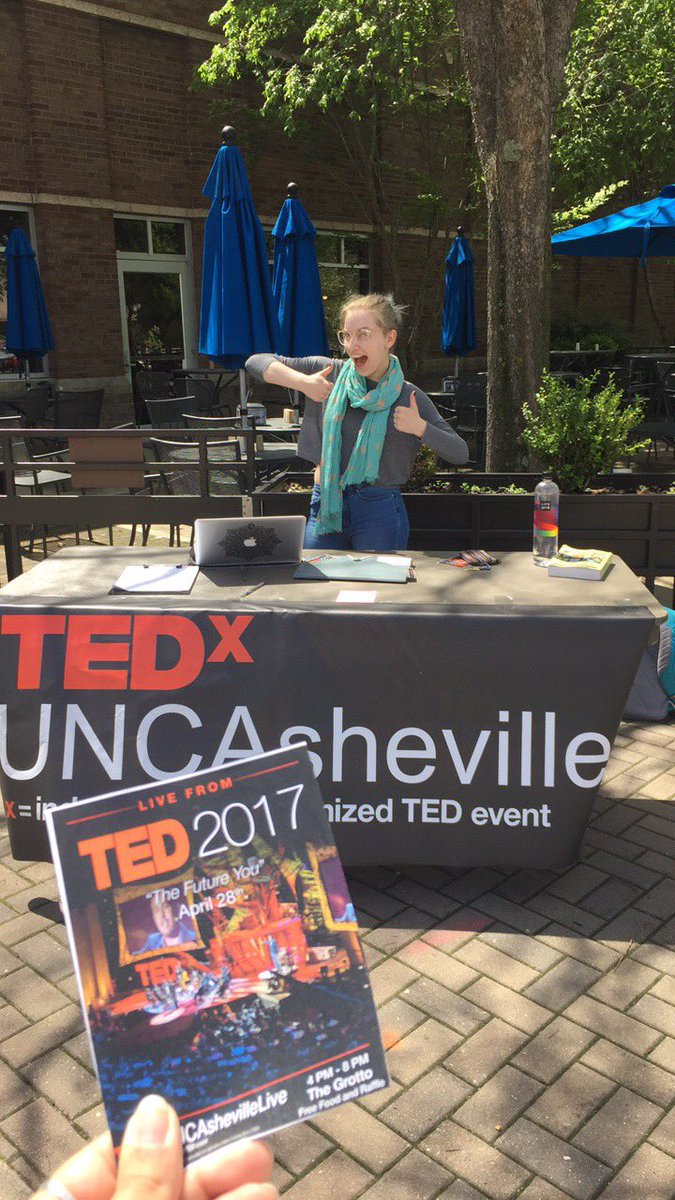 TEDxUNCAvl's tweet photo. TEDxLive is THIS FRIDAY!!! Come anytime between 4-8 in the Grotto and watch brand-new TED Talks. Free food and raffle too!! https://t.co/qfVbDf86F2