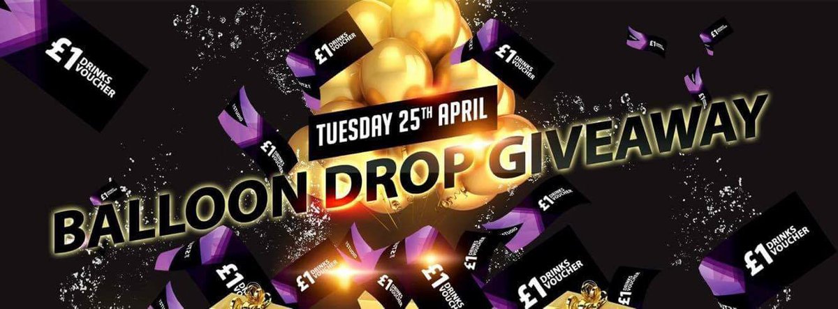 StudioNantwich's tweet photo. Masssive balloon drop giveaway tonight @StudioNantwich doors open 10.30pm-3am #nantwich #cheshire https://t.co/OmJ25kvrLW