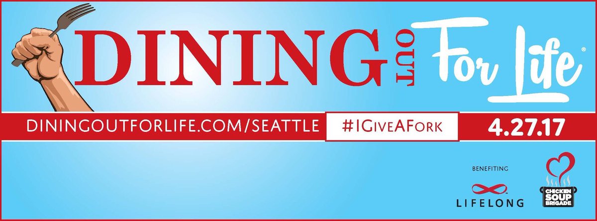 Bill_Pritchard's tweet photo. .@DineOut4Life Seattle, benefiting @LifelongWA is April 27th at participating restaurants. #IGiveAFork #Difference https://t.co/qN6NJoXCcc https://t.co/QKnTev9r7H