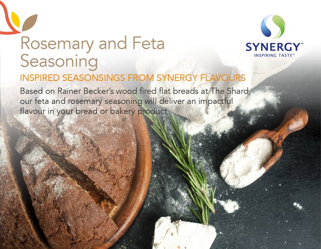SynergyFlavours's tweet photo. NEW: Wood-fired seasoning for breads, features a perfectly paired feta and rosemary: https://t.co/7uYi6mUTxE #flavourcreation #foodtech https://t.co/jWDKGD0dIt