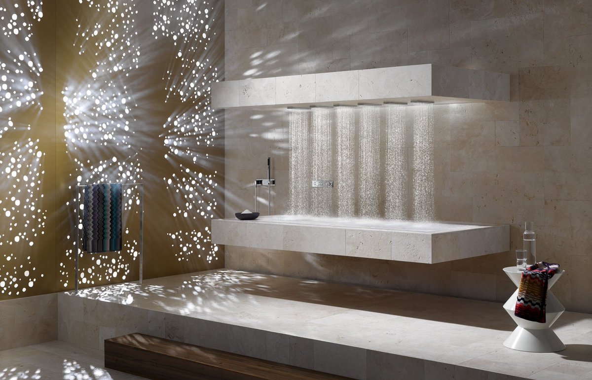 livingluxmag's tweet photo. Imagine taking your morning shower in this stunning #horizontalshower from @dornbracht @CantuBathrooms @robinsonltgbath https://t.co/ncXWi6i2K2