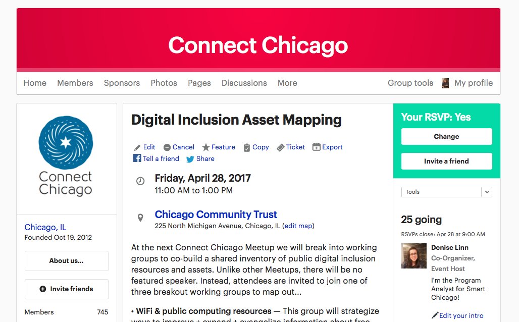 CityTech_'s tweet photo. Join Chicago's #digitalinclusion movement! RSVP to out next #ConnectChicago Meetup at @ChiTrust on 4/28 https://t.co/tGE0nfzYPu https://t.co/lQ5OhxOBpf