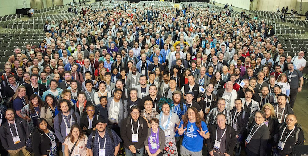 DrupalConNA's tweet image. Thousands of Drupalists flock to Baltimore from across the globe for #drupalcon. The official group photo! flickr.com/photos/comproc…