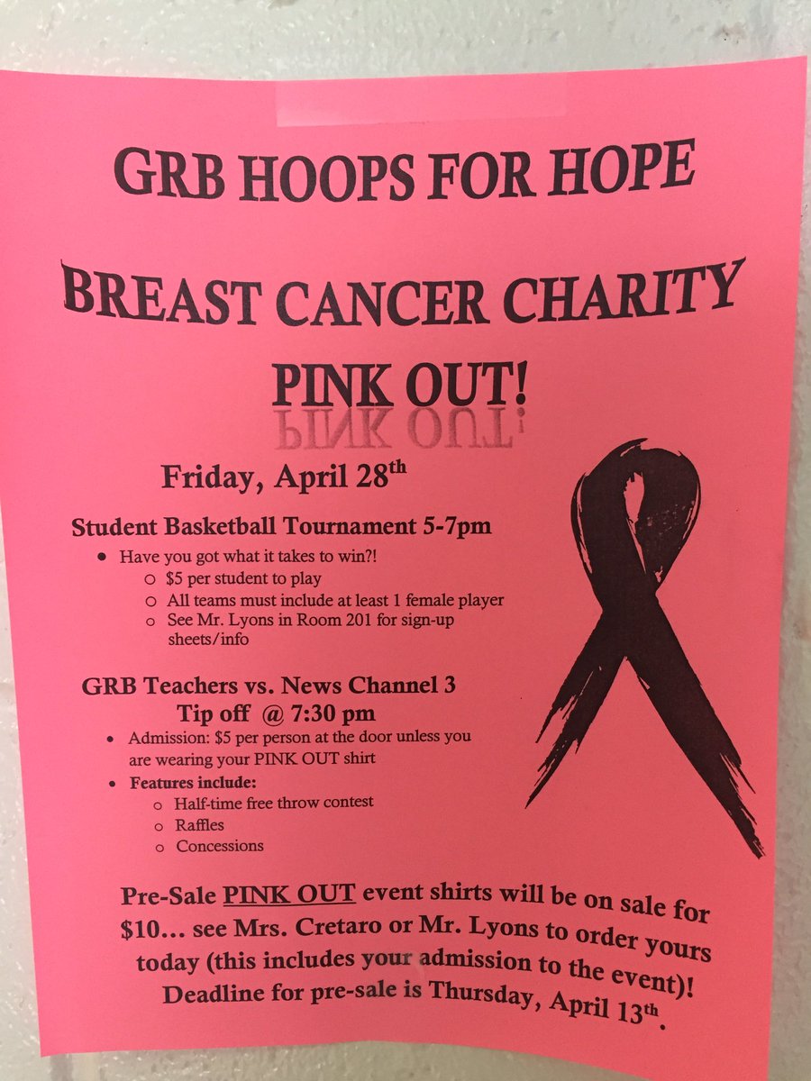 grbhighschool's tweet photo. Hoops for Hope is this Friday night! Come see the GRB faculty play NBC3! 🏀 #raiderpride https://t.co/CtmpRHpKg8