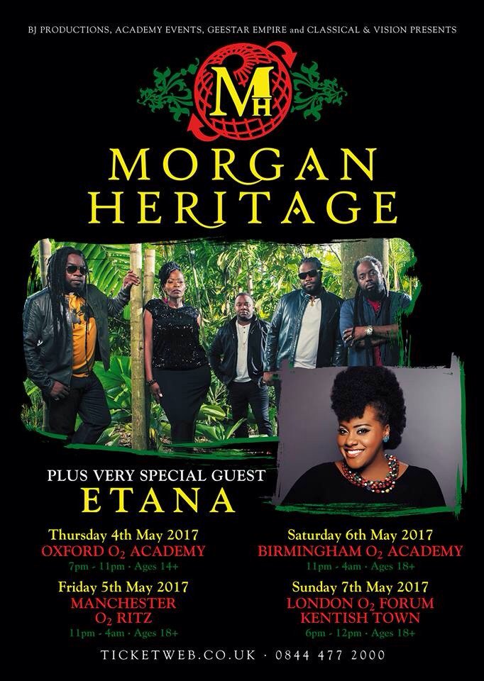 loublou_louise's tweet photo. Have you got your tickets yet? Reggae Royalty is coming to the Uk. @morganheritage @EtanaStrongOne plus guests. https://t.co/O6xdjsXT6e