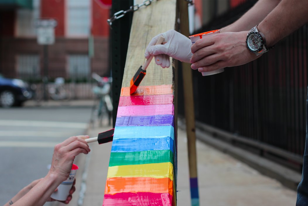 huffpostqueer's tweet photo. Someone chained a cross to Gay Street in NYC. What happened next was beautiful https://t.co/TwqnDf0KE9 https://t.co/28X7A249Xi