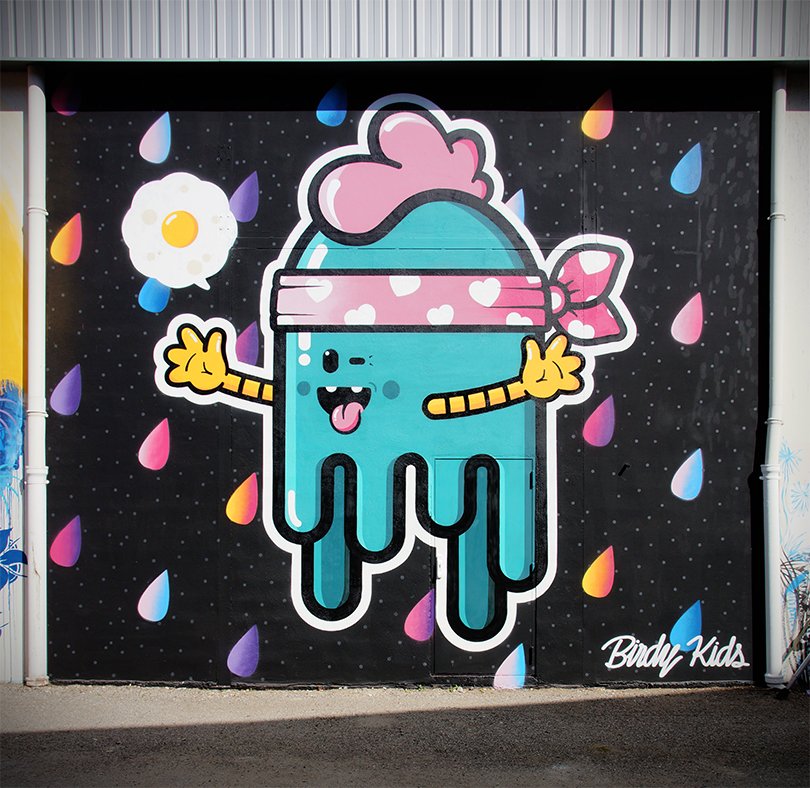 Peinture <a href="/BirdyKids/">Birdy Kids</a> sur <a href="/Lemursept/">Lemur7</a> #lemur7 #lm7 #lyon #streetart #graffiti #streetartlyon #wall #art #mural #painting #wallpainting #color
