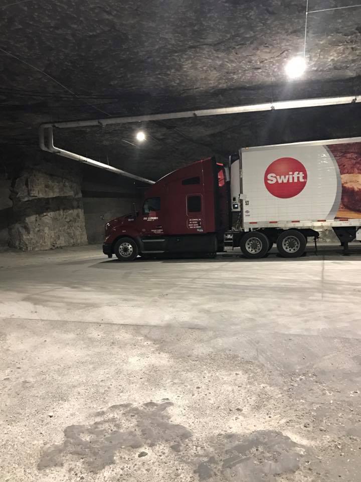 JBSCarriers's tweet photo. How many people can say they get to visit a cave for work?! Cool shot, Dave! #TruckerTuesday https://t.co/OFqeWLQpNY