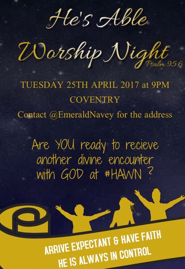 NavneetChadha_'s tweet photo. COV &amp; WARWICK YOUNG ADULTS❗️TONIGHT @9PM YOU can come and encounter God like never before! COME &amp; be blessed people🙏✨ (DM for address) https://t.co/ujgyXbXqlE