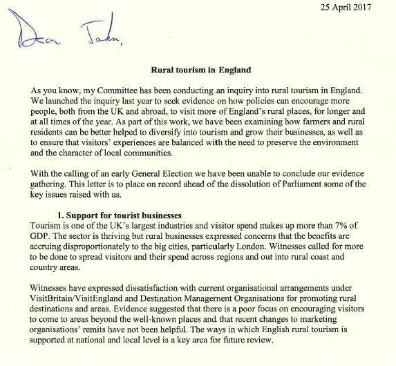 Efra Committee On Twitter Our Chair Has Written To Lord