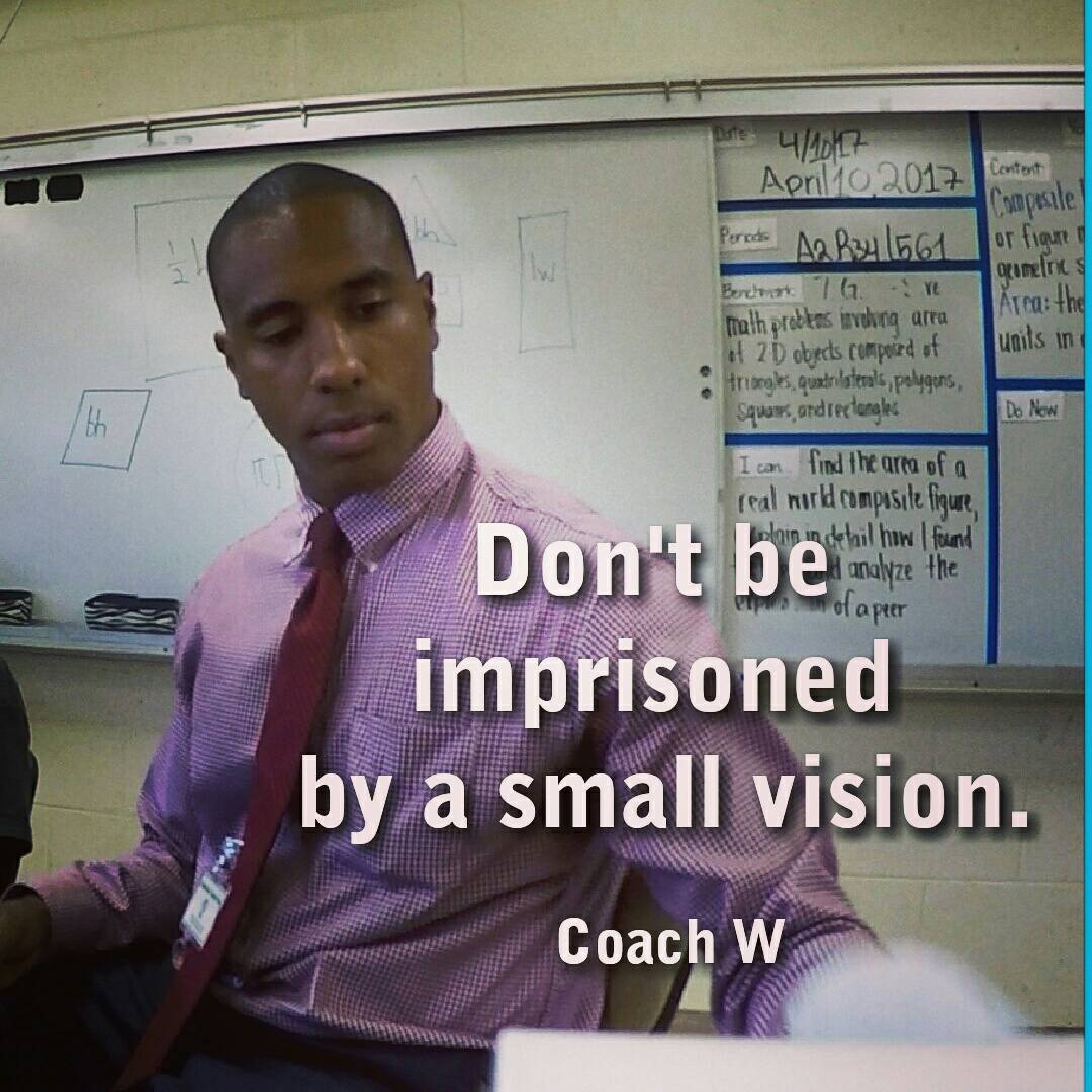 RealCoachW's tweet image. You will always live and be small of you think small. DREAM BIG!! #CoachW #Leadership