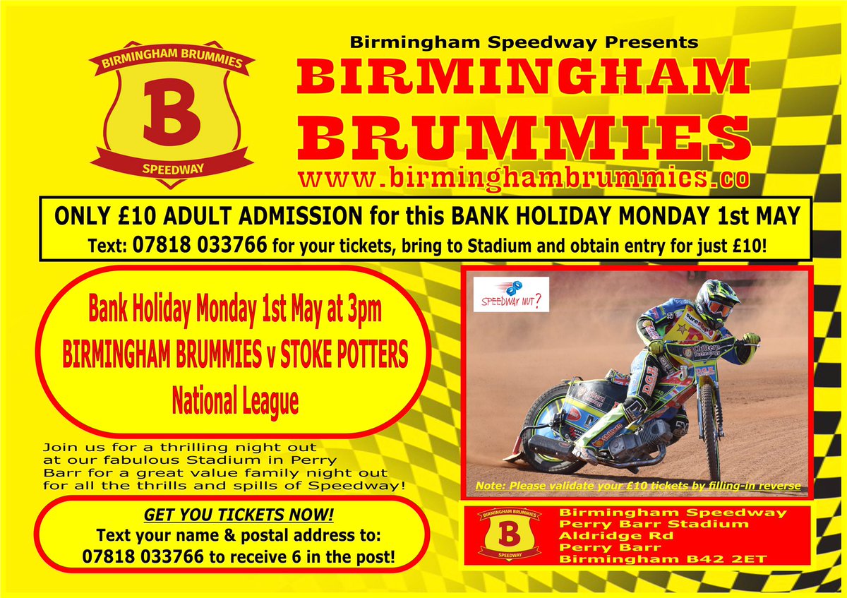 BrumSpeedway's tweet photo. SPREAD THE WORD! https://t.co/YhrXqdQOQE