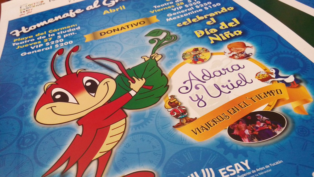 PdelCarmenTV's tweet photo. #HomenajeAlGrillitoCantor Una obra con las canciones más bellas de nuestra infancia. #TeatroDeLaCiudad #PlayaDelCarmen Abril 27 @PlayaGuide https://t.co/eJXh1CfghJ