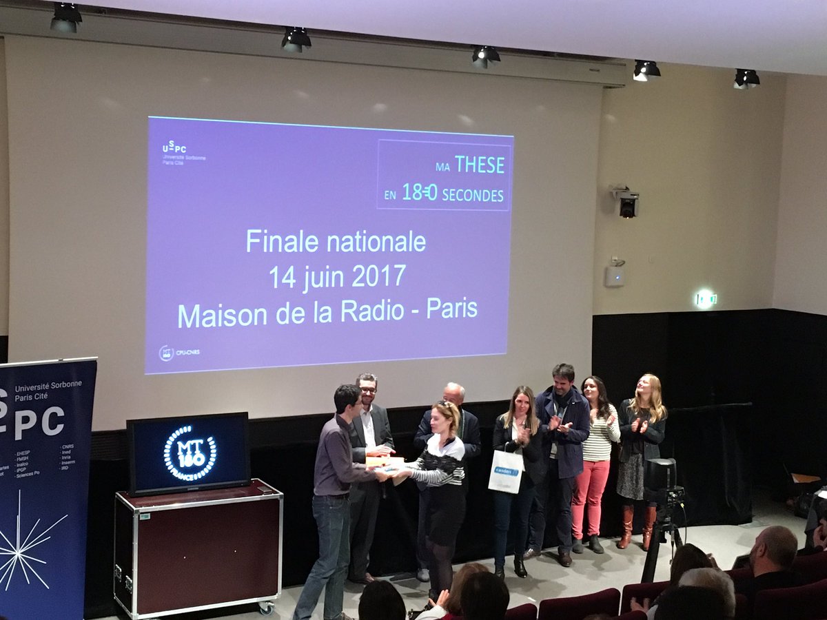 univ_paris_cite's tweet image. Félicitations aux 11 candidats #MT180 et tout particulièrement à Grégoire Martinon, doctorant @ParisDiderot et finaliste @USPC_news 👏👏
