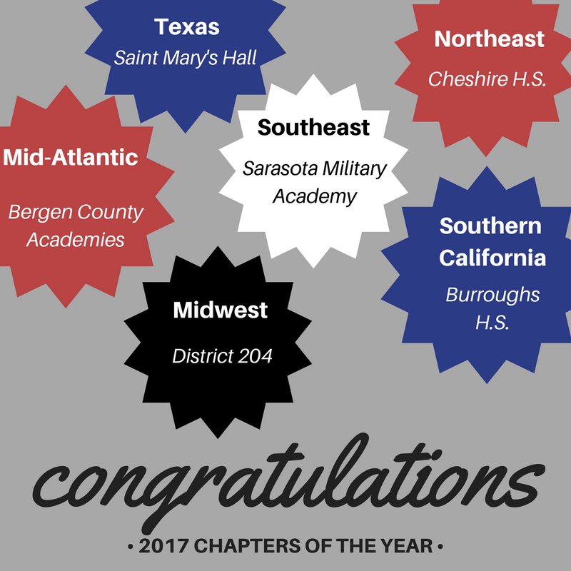 jrstateamerica's tweet photo. Congratulations to our 2017 Chaps of the Year. #springstate #bethepeople @MW_JSA @JSANortheast @norcaljsa @sesJSA @TexasJSA https://t.co/7s7cbUnsFz