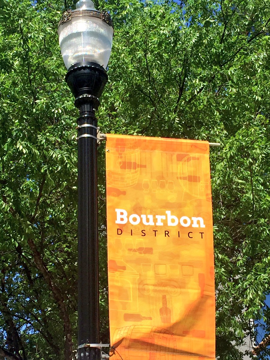 EconDevLou's tweet photo. Phase 1 of the Bourbon District is a go! New signs, banners make it easy to learn Lou's rich Bourbon Heritage while downtown. #bourbonism https://t.co/U4g9pMmUCD