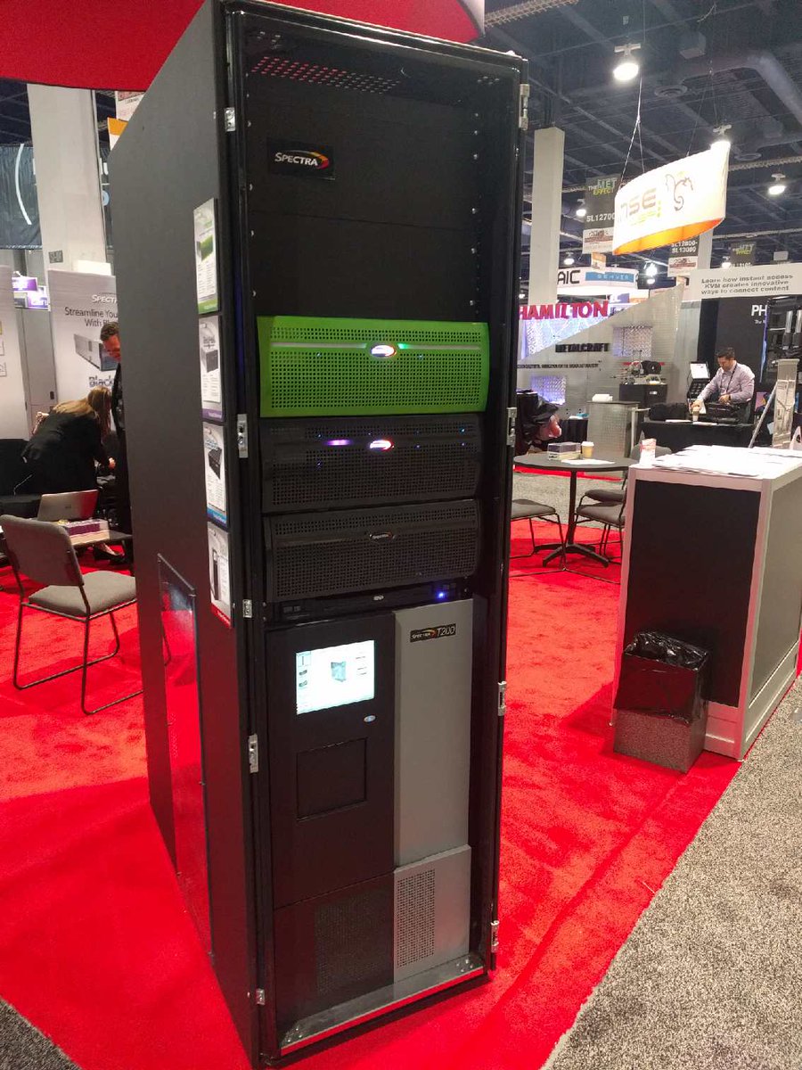 spectralogic's tweet photo. Spectra has several products on display in our booth (#SL11816) at #NABShow, including our: #BlackPearl, #ArcticBlue, #Verde & #TFinity. https://t.co/LbERdOWPaq
