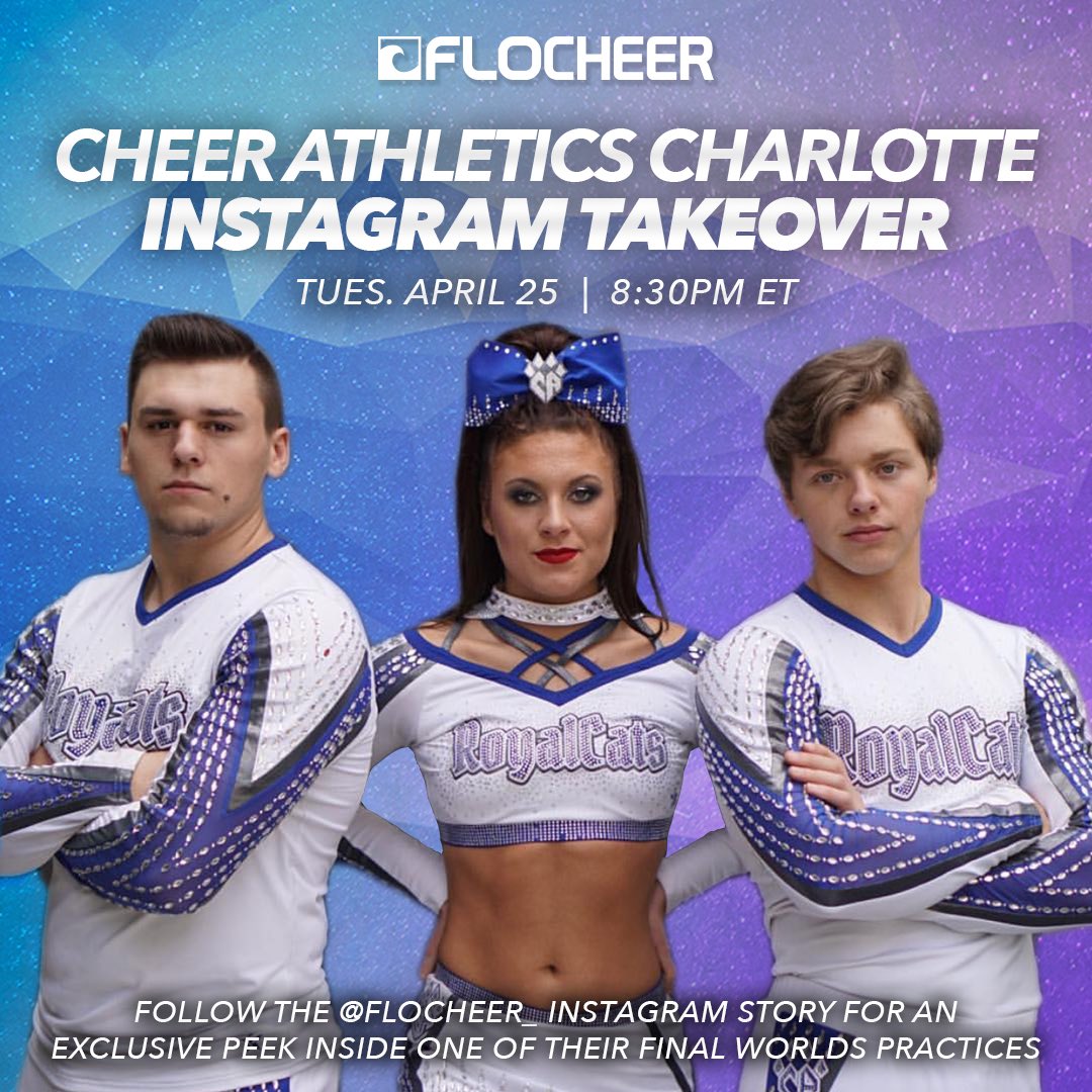 CA_CharlotteNC's tweet photo. We are so excited for a night with @FloCheer_ 💙 follow them as we prepare for 🌎's! Tonight's going to be amazing! https://t.co/G7CubbHFSH