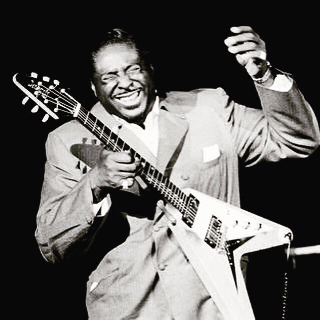 michaelhateley's tweet photo. happy birthday, albert king. #albertking #blueslegend #bluesguitar #memphis #flyingvguitar #bornunderabadsign #skyiscrying #happybirthday https://t.co/IvDaErtkJ7