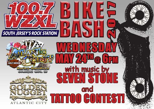 Five winners get 6 tix to <a href="/1007WZXL/">100.7 WZXL</a> Bike Bash on May 24 at The Deck at <a href="/goldennuggetac/">Golden Nugget AC</a> Enter #30daysofgiveaways at pressofac.com/30days