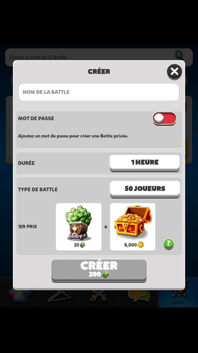 PtitNT's tweet photo. On aime ce jeu @Bazoo où maintenant on est obligé de dépensé nos gemmes pour crée un tournois !
Merci @iscool_e !😭 https://t.co/6rA5niExwe