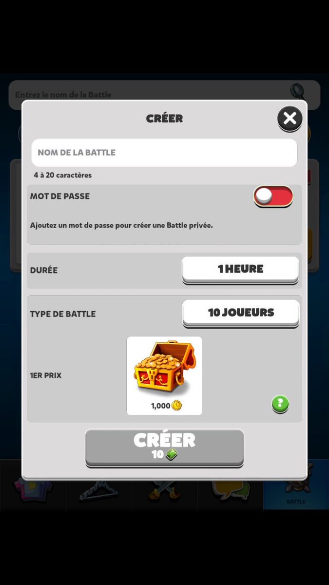 PtitNT's tweet photo. On aime ce jeu @Bazoo où maintenant on est obligé de dépensé nos gemmes pour crée un tournois !
Merci @iscool_e !😭 https://t.co/6rA5niExwe