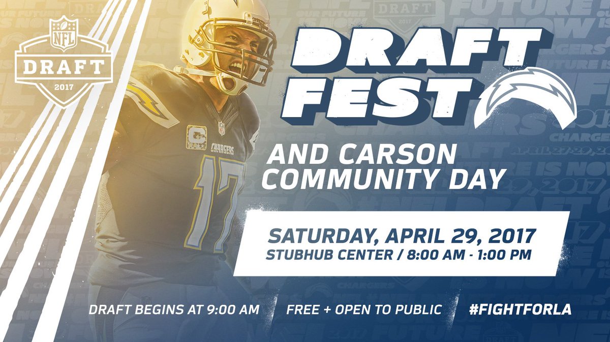 Join Philip Rivers and our 2017 first-round draft pick at the @StubHubCenter this Saturday. #FightForLA https://t.co/Xnn2yI6ECD