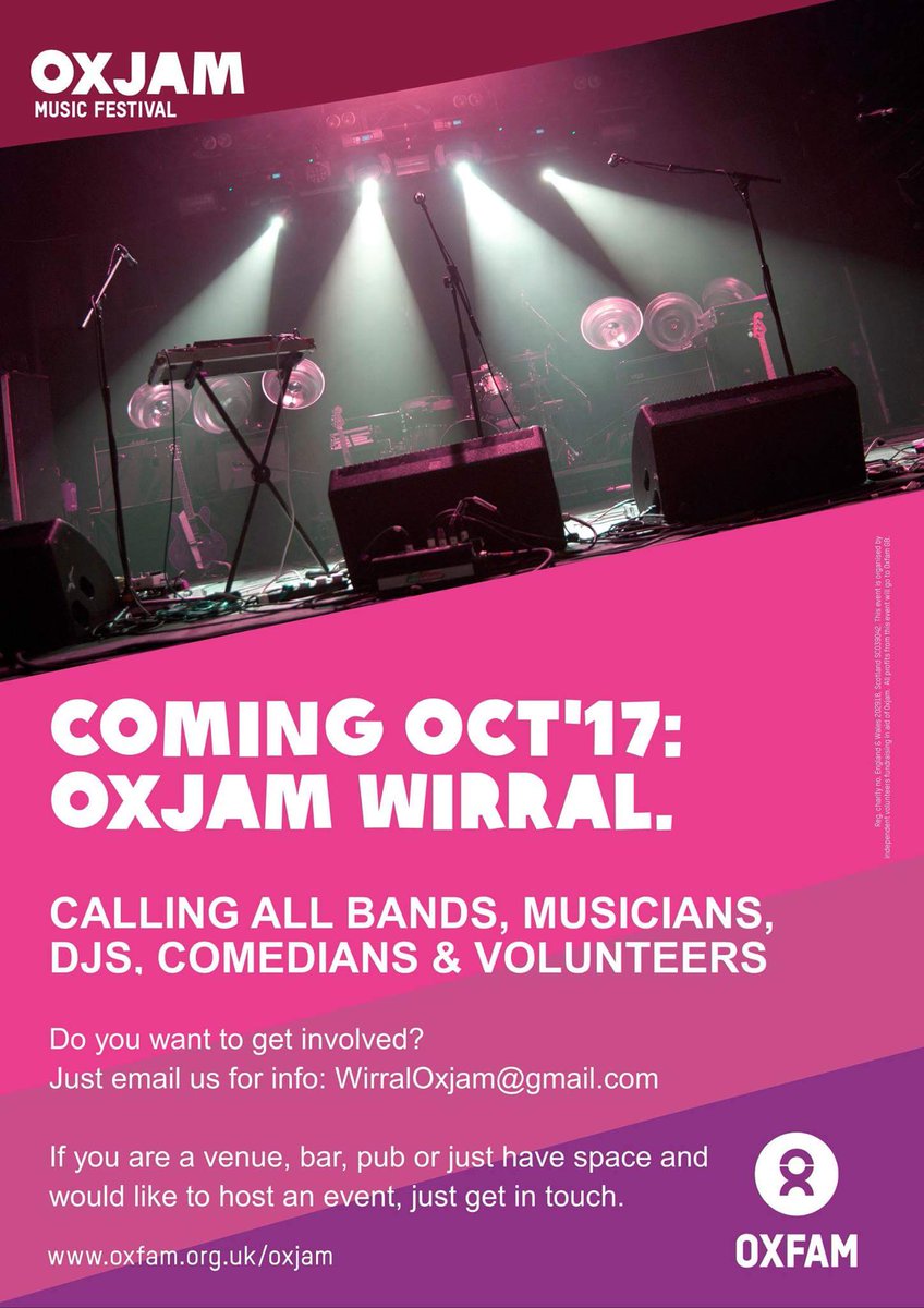 WirralOxjam's tweet photo. #Oxjam #Wirral #Gig #Festival #Oxfam #Charity 

pls RT 🤘😎🤙 https://t.co/t32fHGVuj7