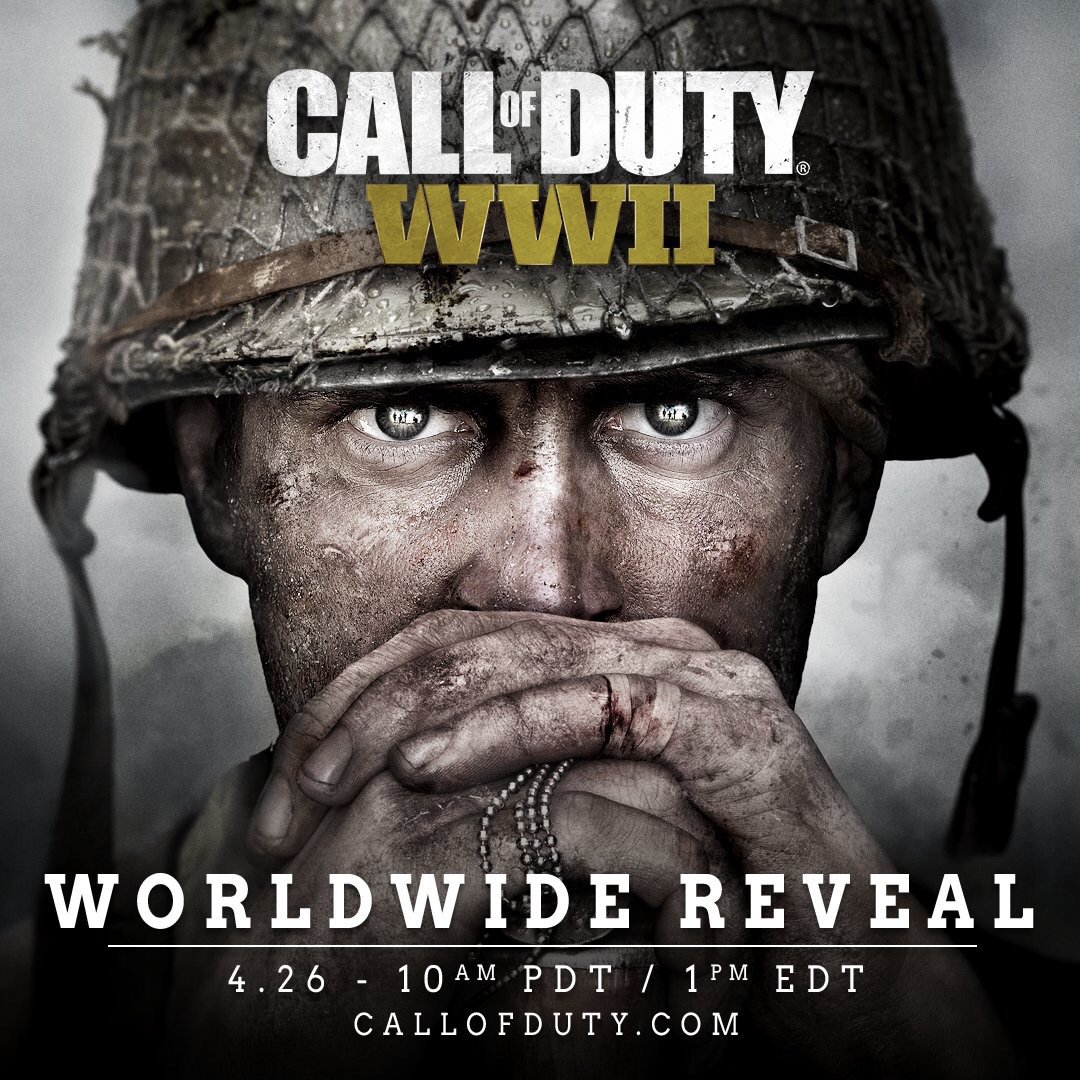 AngieVachez's tweet photo. 24 HOURS to go till the world reveal of #CODWWII! 

Tune in April 26 at 10AM... https://t.co/05FptLiY0o by #charlieINTEL via @c0nvey https://t.co/X6hKh1yuxj
