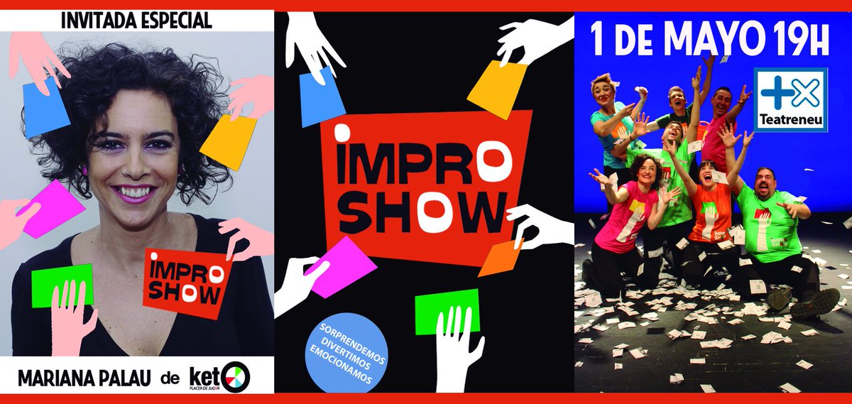 improshowbcn's tweet photo. El LUNES 1/5 tienes una cita con #IMPROSHOW y @marianapalau1 en @SomTeatreneu #PlanetaImpro #elmejorplan #ImproenBCN #1demayo #LunesdeImpro https://t.co/ufw7064Qwn