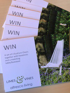 It's almost time! See you at Country Living Spring Fair for a chance to win these fab EcoFurn chairs  #CLFairs #CLFSpringFair #StepinsideCL