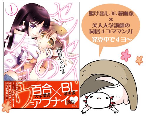 【お知らせ】発売中ですよ～。『センセイのジジョウ』1巻(ぶんか社)読み進めるほどに加速する?BL作家・奈々と美人大学教員・千明の同居4コマ。書店特典とかフェアーとかツイッター企画とか詳しくはブログ(https://t.co/5bGIU02yYN …)にて! 