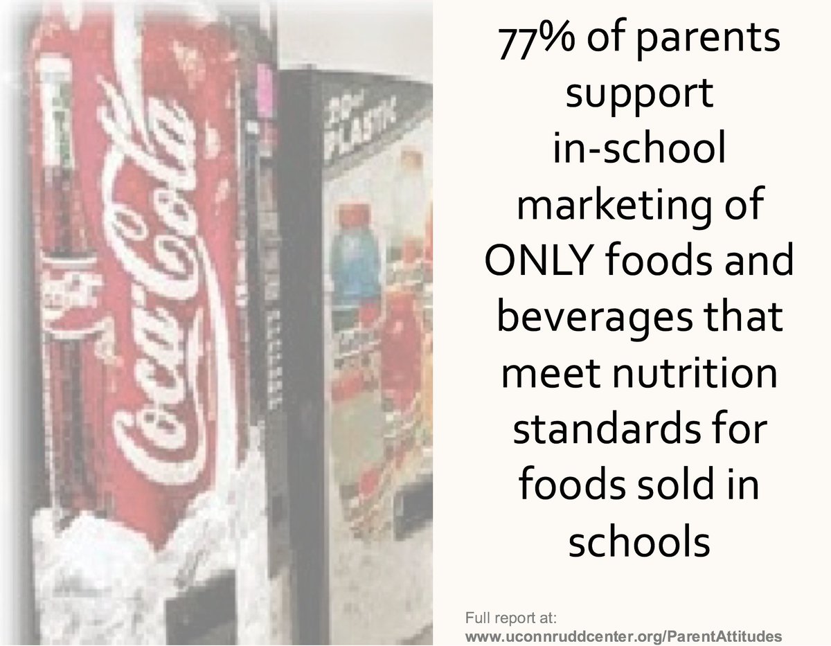 UConnRuddCenter's tweet photo. A2: Districts can ONLY market food and drinks that can be sold in schools #wellnesswins https://t.co/edCXfWJbzb